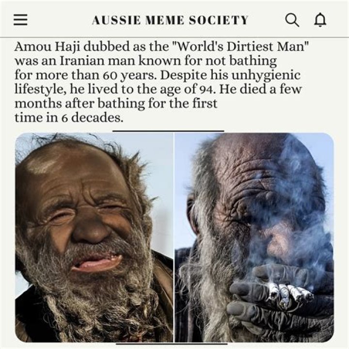 
Amou Haji Also Know As World’s Dirtiest Man Passed Away At The Age Of 94 