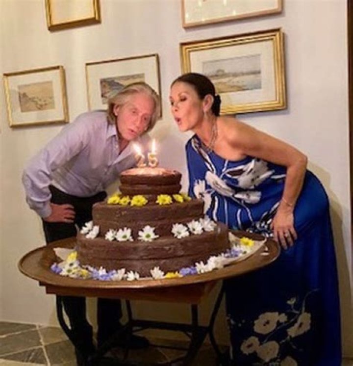 
Michael Douglas and Catherine Zeta-Jones Celebrate Their Joint Birthday with Huge Chocolate Cake 
