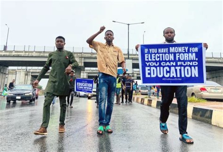 
Uche Maduagwu Stages A Lone Protest Over ASUU Strike 
