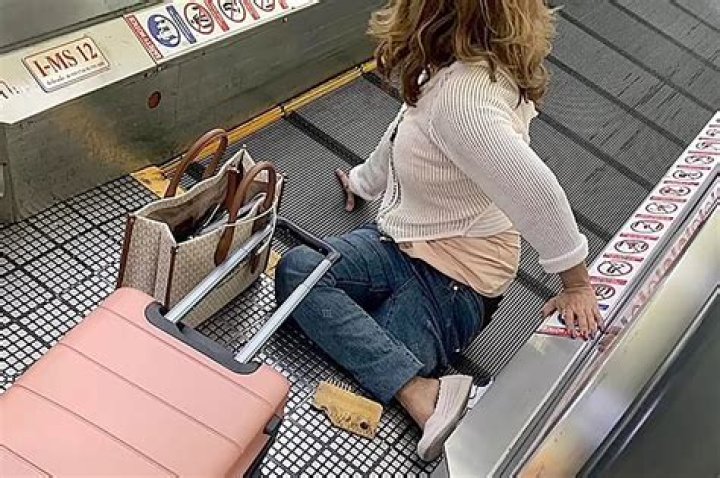 
Woman Experiences Everyone’s Escalator Nightmare, Clothes Get Stuck Leaving Her Without Pants 