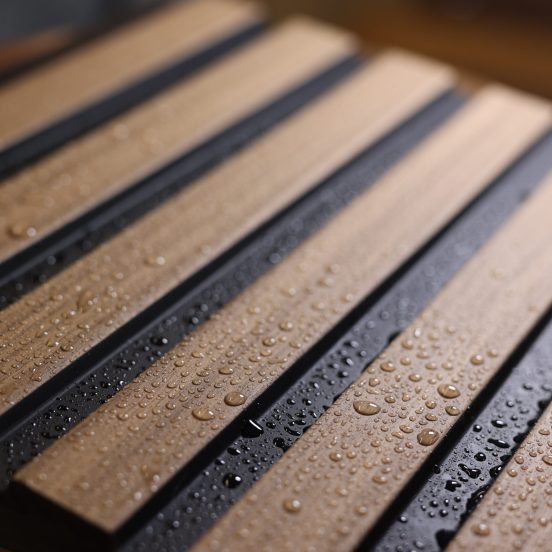 Walnut And Black Waterproof Slatwall Panels - Image 6
