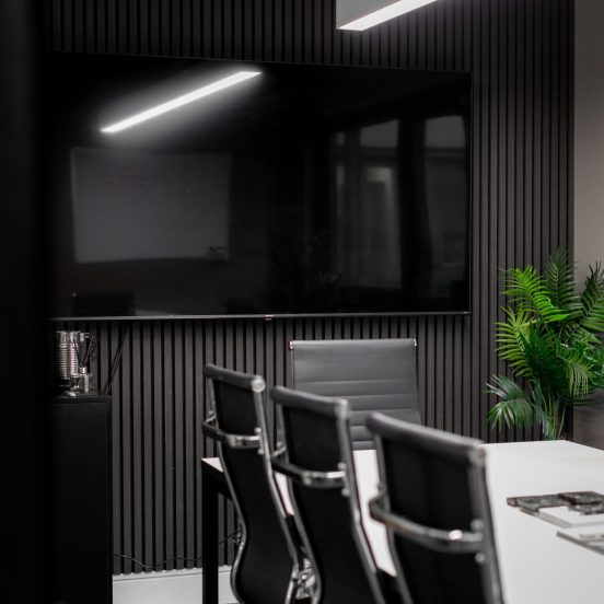 Acoustic Black Oak Slatwall Panels - Image 4