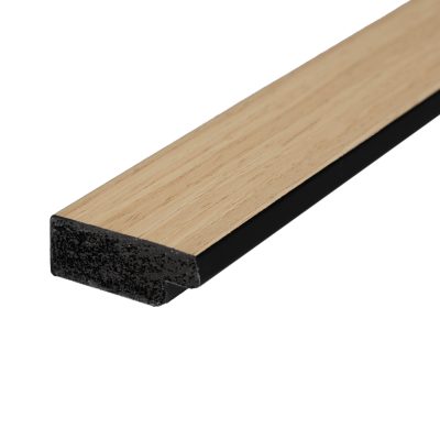 Natural Oak And Black Waterproof Groove Trim