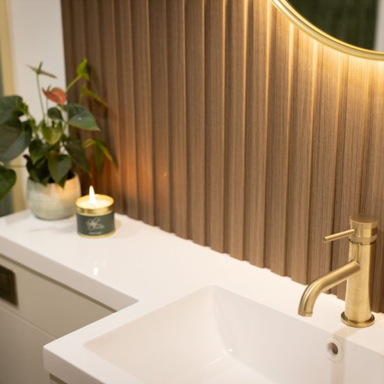 Walnut Waterproof Slatwall Panels