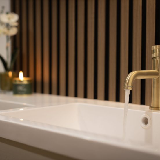 Walnut And Black Waterproof Slatwall Panels - Image 2